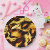 焼けた金ゴールド ペーパープレート (パーティー)