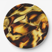 焼けた金ゴールド ペーパープレート (正面)