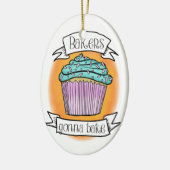 焼けることを行っているパン屋 セラミックオーナメント (左)