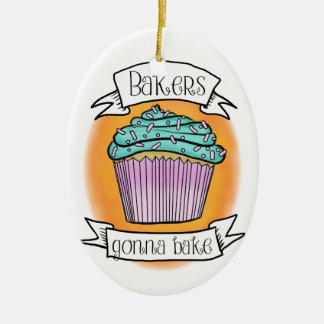 焼けることを行っているパン屋 セラミックオーナメント