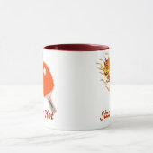 焼けるように暑く熱く燃えるような卓球 マグカップ (中央)