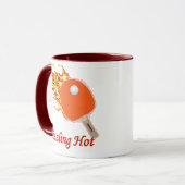 焼けるように暑く熱く燃えるような卓球 マグカップ (正面左)