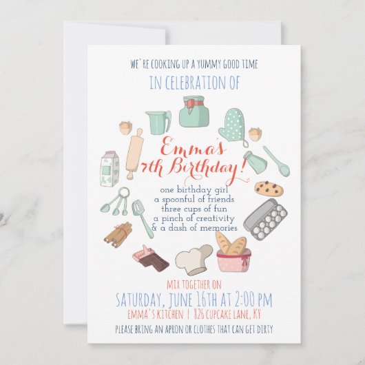 焼けるテーマのパーティの招待状 招待状 (正面)