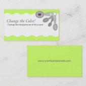 焼ける名刺を調理する計量スプーンのハート 名刺 (正面/裏面)