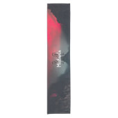 焼ける雲、霧、山の空のモノグラム ショートテーブルランナー (正面)