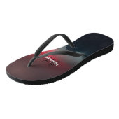 焼ける雲、霧、山の空のモノグラム ビーチサンダル (アングル)