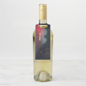 焼ける雲、霧、山の空のモノグラム ボトルネックタグ (ボトル)