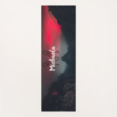 焼ける雲、霧、山の空のモノグラム ヨガマット (正面)