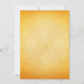 焼けオレンジのブルゴーニュのポスタースタイル結婚式の招待 招待状 (裏面)