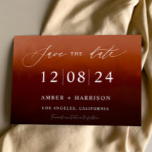 焼けオレンジグラデーション色の黒いグラマーboho日付を保存