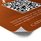 焼けオレンジボホ秋結婚のハネムーン基金 ポスター (角)