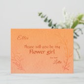 焼けオレンジライン葉アートオンブレ結婚ー秋 招待状 (スタンド正面)