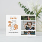 焼けオレンジレトロビッグナンバーズ3 – 写真の卒業 招待状 (スタンド正面)