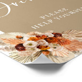 焼けオレンジ色のテラコッタブルゴーニュのベージュのアーチドリンク ポスター (角)