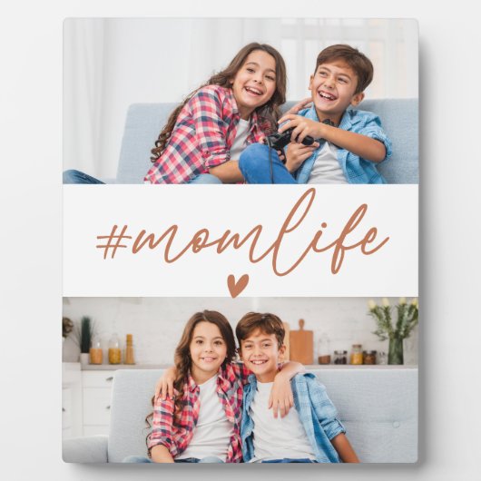 焼けオレンジ色のハッシュタグモンライフ2写真カスタム フォトプラーク (正面)