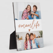 焼けオレンジ色のハッシュタグモンライフ2写真カスタム フォトプラーク (側面)