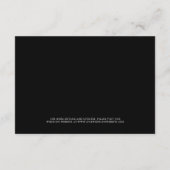 焼けオレンジ色の牡丹フローラ絵を描金ゴールド結婚の エンクロージャーカード (裏面)