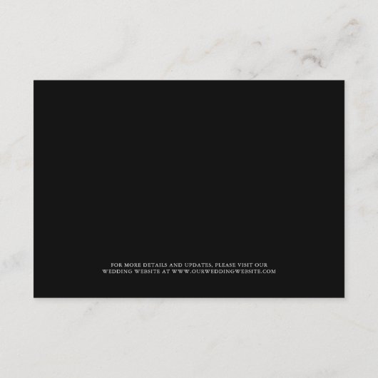 焼けオレンジ色の牡丹フローラ絵を描金ゴールド結婚の エンクロージャーカード (裏面)