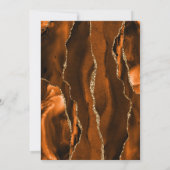 焼けオレンジ金ゴールドアガテダークバースデーパーティー50 招待状 (裏面)