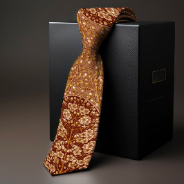 焼けオレンビクトリアンジ時代のフローラスノーベリーメンズ ネクタイ