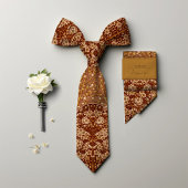 焼けオレンビクトリアンジ時代のフローラスノーベリーメンズ ネクタイ