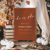 焼けテラコッタジェンダーがウェルカムサインを明らかにする ポスター