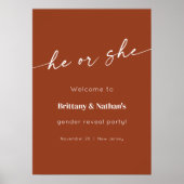 焼けテラコッタジェンダーがウェルカムサインを明らかにする ポスター (正面)