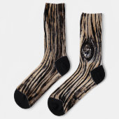 焼け木の樹皮の質感 ソックス (左)