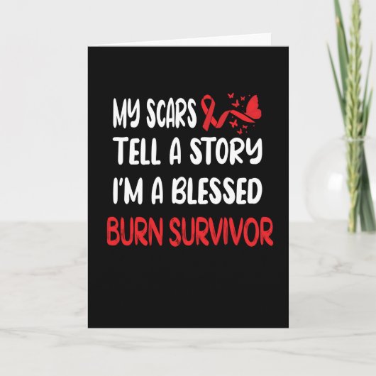 焼け残った贈り物 |火傷被害者の火傷事故 カード (正面)