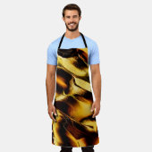 焼け焦げた部分のある黄金の荒い砂丘 エプロン (着用した状態)