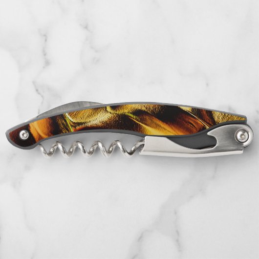 焼け焦げた部分のある黄金の荒い砂丘 ソムリエナイフ (裏面)