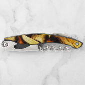 焼け焦げた部分のある黄金の荒い砂丘 ソムリエナイフ (正面)