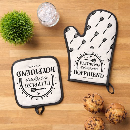 焼け癖の悪い男素晴らし性 鍋つかみ&鍋敷きセット (トップダウン)