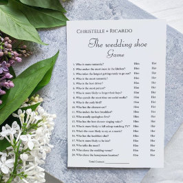 焼け結婚オレンジのシューゲーム，ブライダルシャワーゲーム