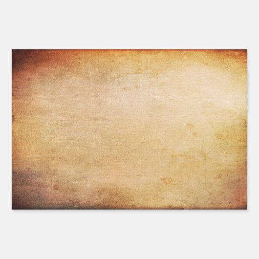 焼け羊皮紙の古い紙背景 ラッピングペーパーシート (正面)