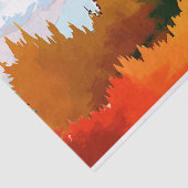 焼エレガント橙水彩秋景 薄葉紙 (詳細)