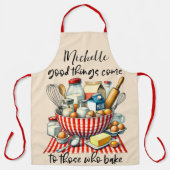 焼パーソナライズされたく来人に良いこと エプロン (正面)