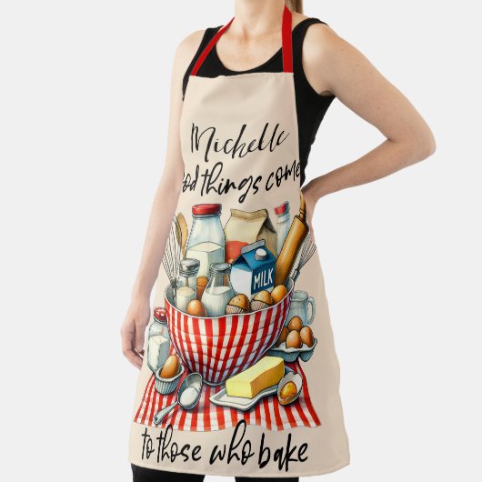 焼パーソナライズされたく来人に良いこと エプロン (インサイチュ)