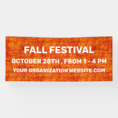 焼モダン橙水色秋フェスティバル 横断幕 (横)