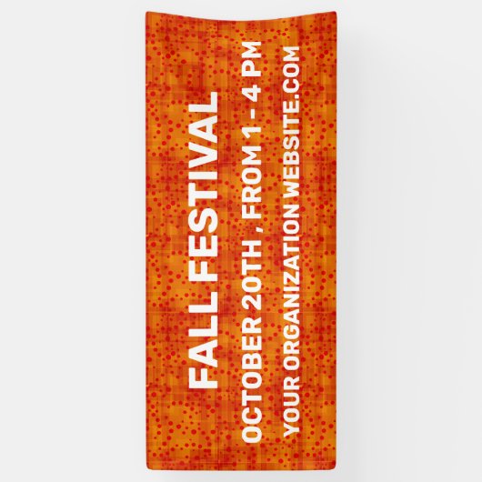 焼モダン橙水色秋フェスティバル 横断幕 (縦)
