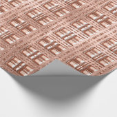 焼市松模様にき形状バラ金ゴールド銅コンセプト ラッピングペーパー (角)