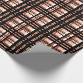 焼市松模様にき形状バラ金ゴールド銅ブラック ラッピングペーパー (角)