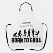 焼生まれく名前をカスタムする エプロン (正面)