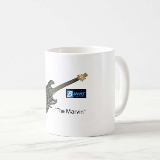 焼跡のハンクマーヴィンのギターのマグ コーヒーマグカップ (正面右)