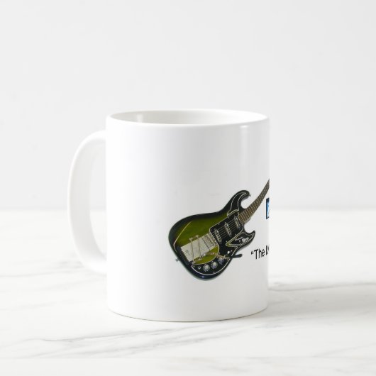焼跡のハンクマーヴィンのギターのマグ コーヒーマグカップ (正面左)
