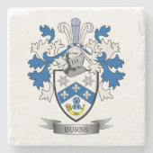 焼跡の家紋の紋章付き外衣 ストーンコースター (正面)