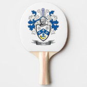 焼跡の家紋の紋章付き外衣 卓球ラケット (正面)