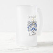 焼跡の家紋-焼跡の紋章付き外衣 フロストグラスビールジョッキ (正面右)