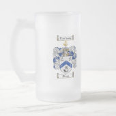 焼跡の家紋-焼跡の紋章付き外衣 フロストグラスビールジョッキ (左)