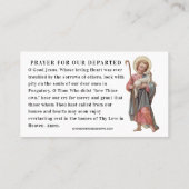 煉獄の葬儀における魂のためのカトリック祈りの言葉 プレイスカード (裏面)